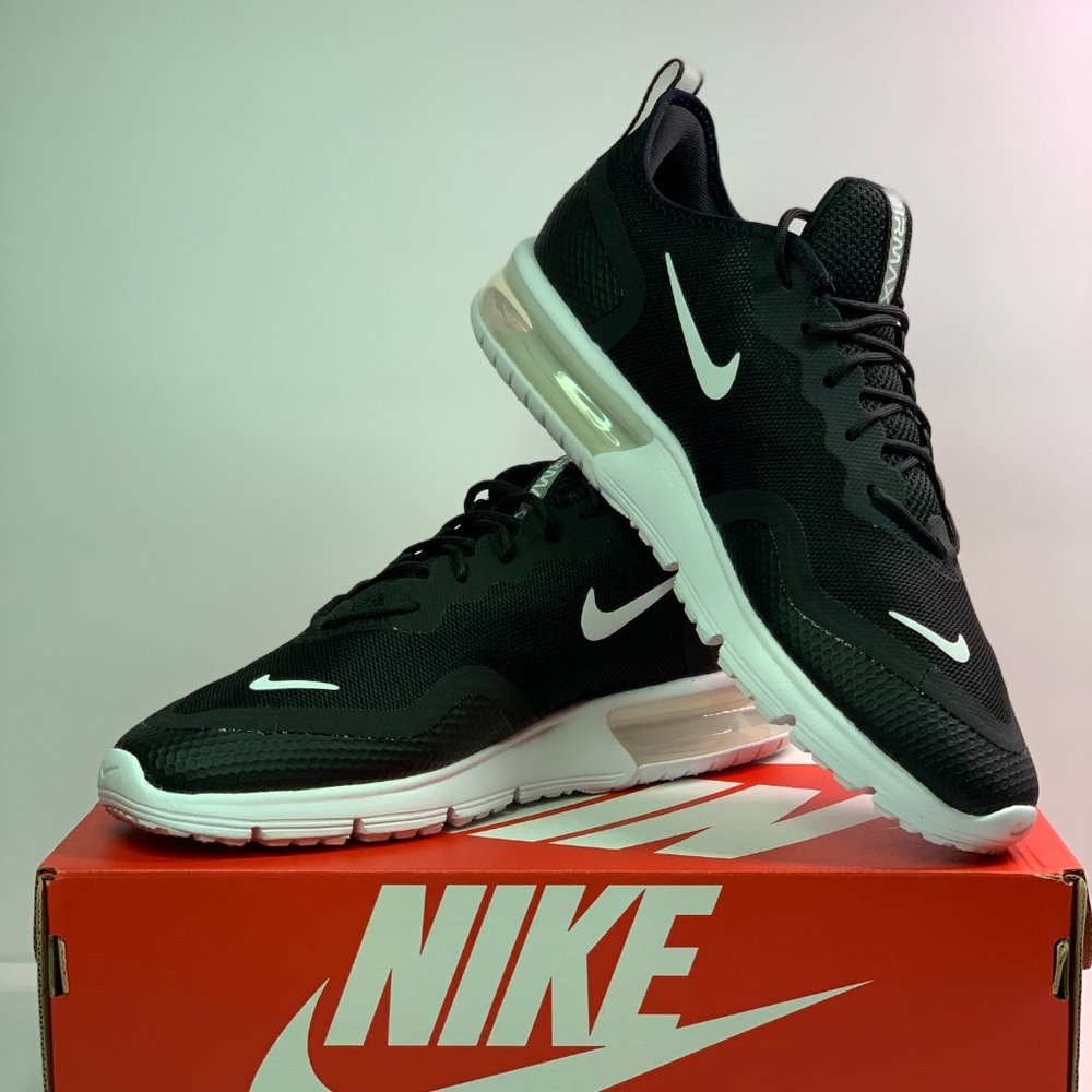 NIKE AIR MAX SEQUENT 4.5 BLACK/WHITE - Picture 6 of 8